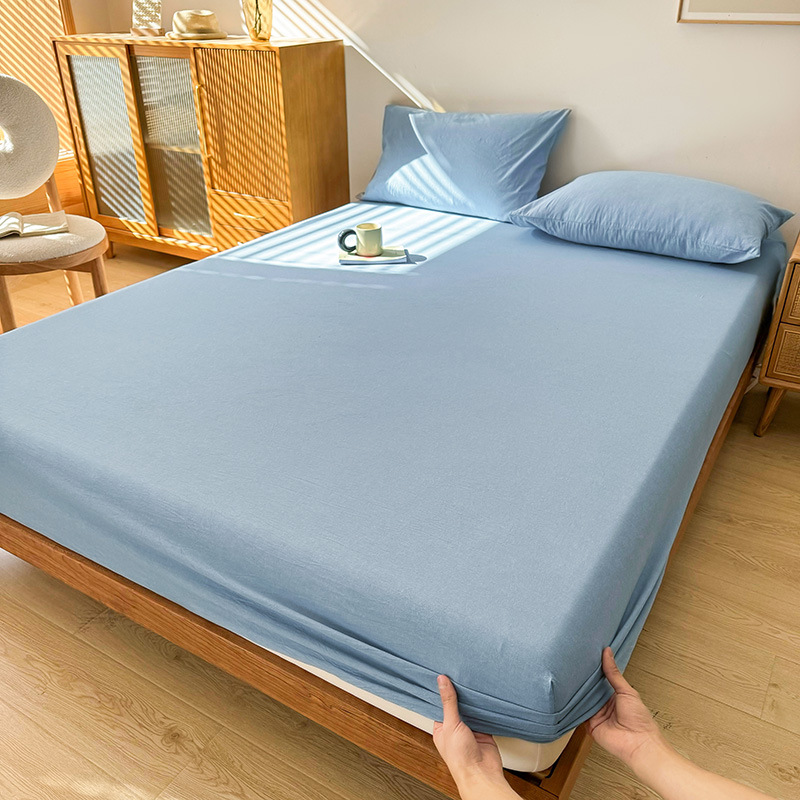 2024 nueva clase A de algodón teñido en hilo de algodón lavado funda de almohada para estudiantes