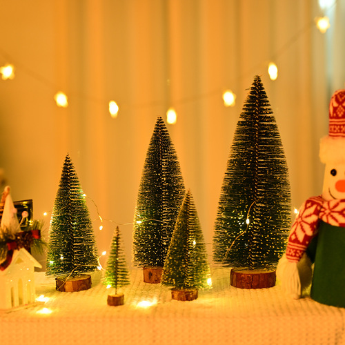 Cross-border Christmas tree 30cm household small flocked Christmas tree set Christmas gift decoration Christmas ornaments