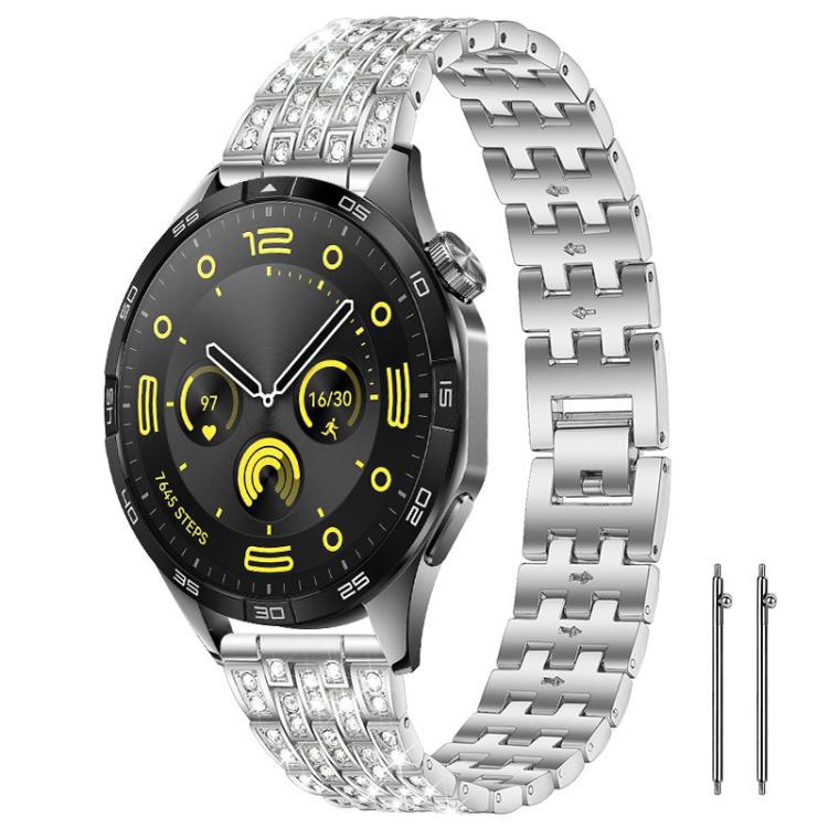 Cinco perlas de pulsera de metal de diamante 20 / 22mm para reloj de Huawei / Samsung de pulsera de metal de diamante