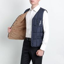 秋冬季新款棉马甲男士保暖背心轻薄休闲内穿坎肩短款羽绒棉马夹