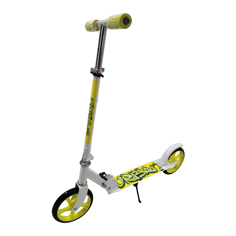 Nuevo scooter infantil resistente, scooter urbano plegable de dos ruedas grandes para jóvenes, con freno de mano para adultos.