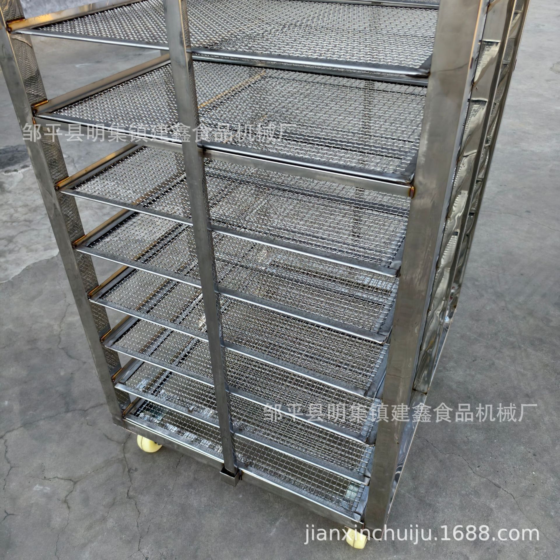 不锈钢花朵烘干架子车商用馒头周转车果脯晾晒架子