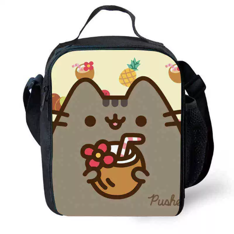 Рюкзак учебный Pusheen Fat Jimao с принтом периферийного типа, через стекло, зарубежная торговля, школьный рюкзак