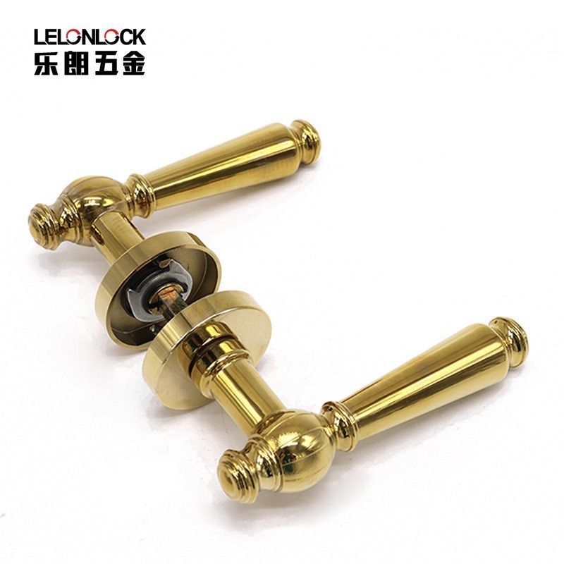 Cerradura de oro ligera francesa personalizada cerradura de aleación de zinc cerradura de manija de puerta cerradura silenciosa de absorción magnética cerradura de madera cerradura retro