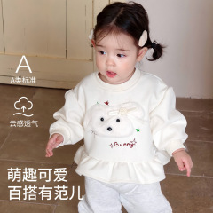 女童卫衣秋装2025新款儿童洋气衣服婴儿宝宝套头打底衫长袖上衣秋