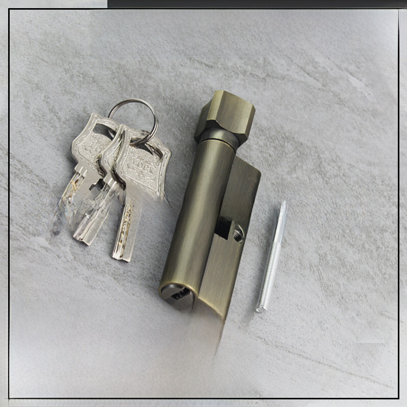 SOURCE Good Goods small 70 zinc alloy lock cylinder copper electric plum blossom button flat button round button indoor door lock cylinder color complete