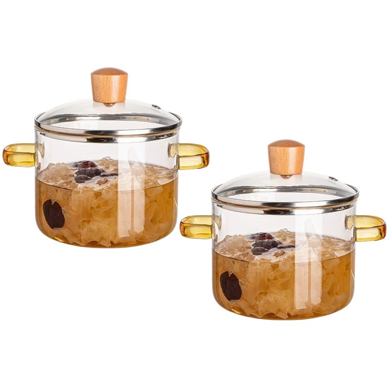 Оптовая продажа утолщенных высокотемпературных прозрачных стеклянных двойных горшков бытовая электрическая керамическая плита для супа