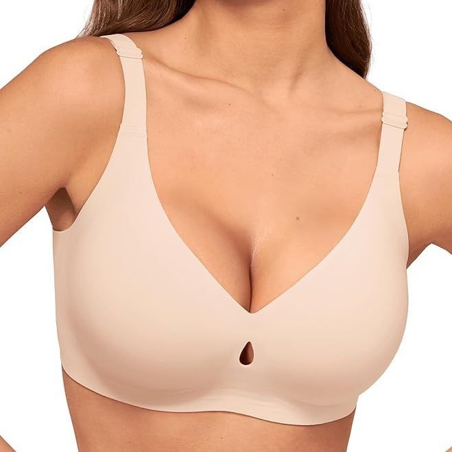 Amazonクロスボーダー欧米貿易ノンワイヤー巨乳・小胸プッシュアップヌード感シームレス大きいサイズブラジャー下着|undefined