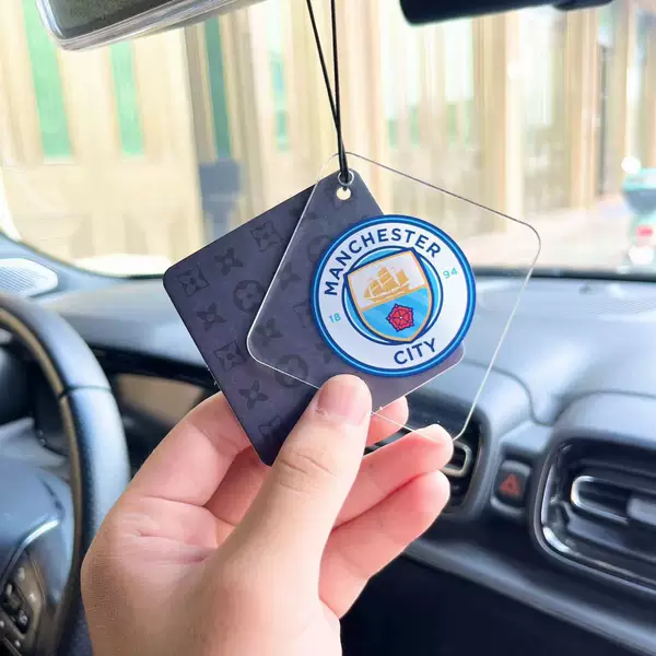 Football Manchester City Barcelona Milan Liverpool Acrylic Fragrance Piece Car Supplies Aromatherapy Fragrance Light Fragrance Pendant