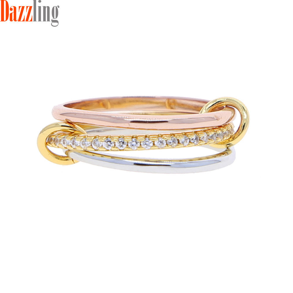 Damen Ring Set Mit Zirkonia Steinen Modisches Accessoire_voghion.com