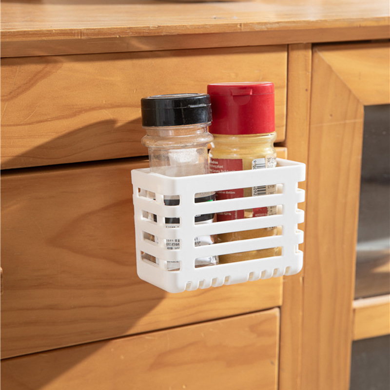 Plastic Retractable Hanging Basket Behind the Door, Multifunctional Storage Rack for Kitchen and Bathroom, Foldable Wall-Mounted Draining Storage Basket