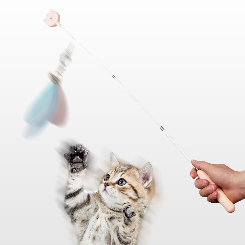 공장 직접 재미있는 고양이 수제 깃털 재미있는 고양이 극 양동이 아기 고양이 애완 동물 고양이 장난감 요정 재미있는 고양이 스틱