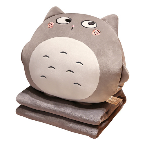 Cartoon Cute Air Conditioning Blanket Three-in-One Office Pillow Dual-Purpose Nap Pillow Sleeping Car Cushion