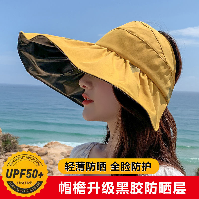 空頂日よけ日焼け止め帽子夏の女性が顔を隠して漁師帽蝶プリント太陽帽黒ゴム折り畳み可能 | 1688.comの工場直送商品を7sGoodでお得に ...
