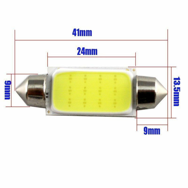 Luz de lectura de automóviles de doble punta lámpara de techo luz trasera de automóvil luz de matrícula interior 12V C5W luz blanca 41MM