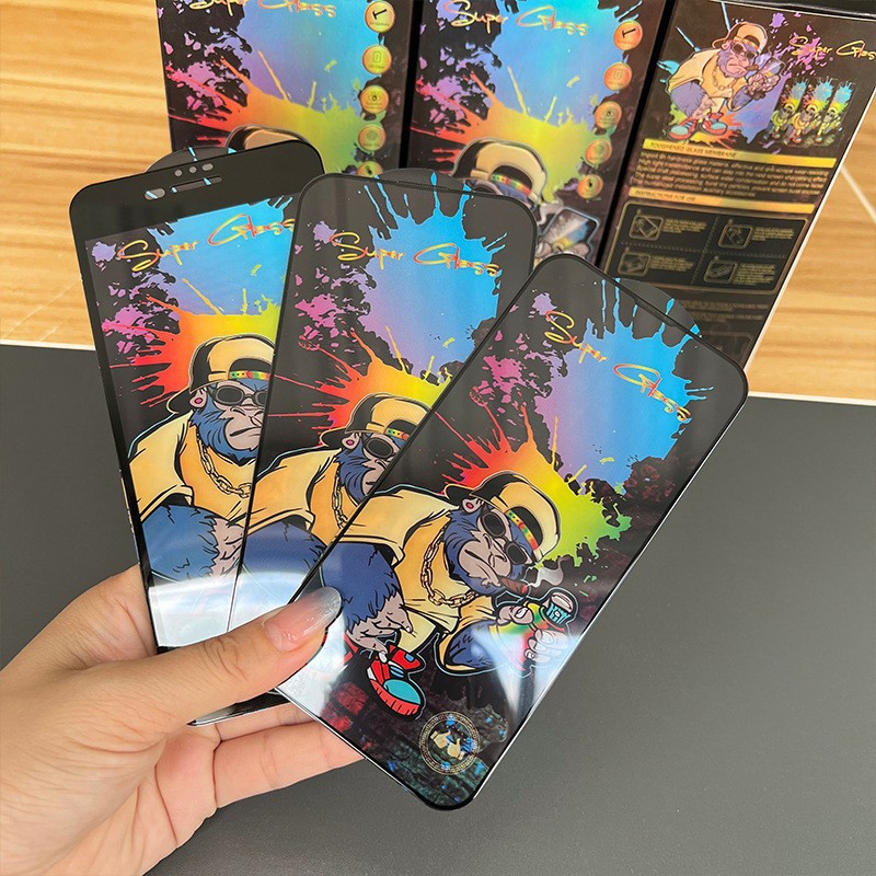 Cross-border wholesale for SAM15 full screen mobile phone protective film A70 silk screen black edge Samsung M55 HD tempered film