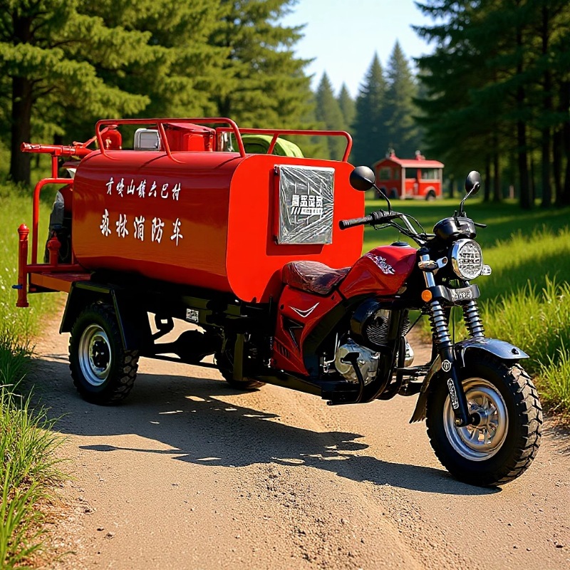 汽油摩托三轮应急消防车洒水车工厂社区乡镇小型微型灭火巡逻车