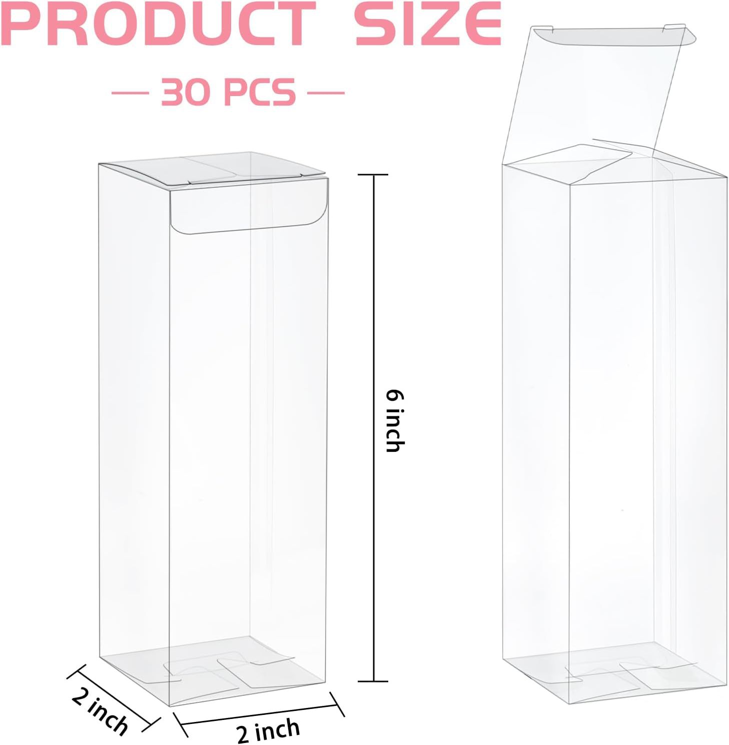 5x5x15cm; película de cinta transparente