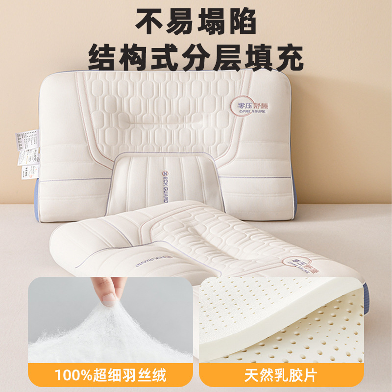 高端夏凉护颈椎助睡眠成人高回弹单人宿舍学生枕头枕芯一对装家用|undefined