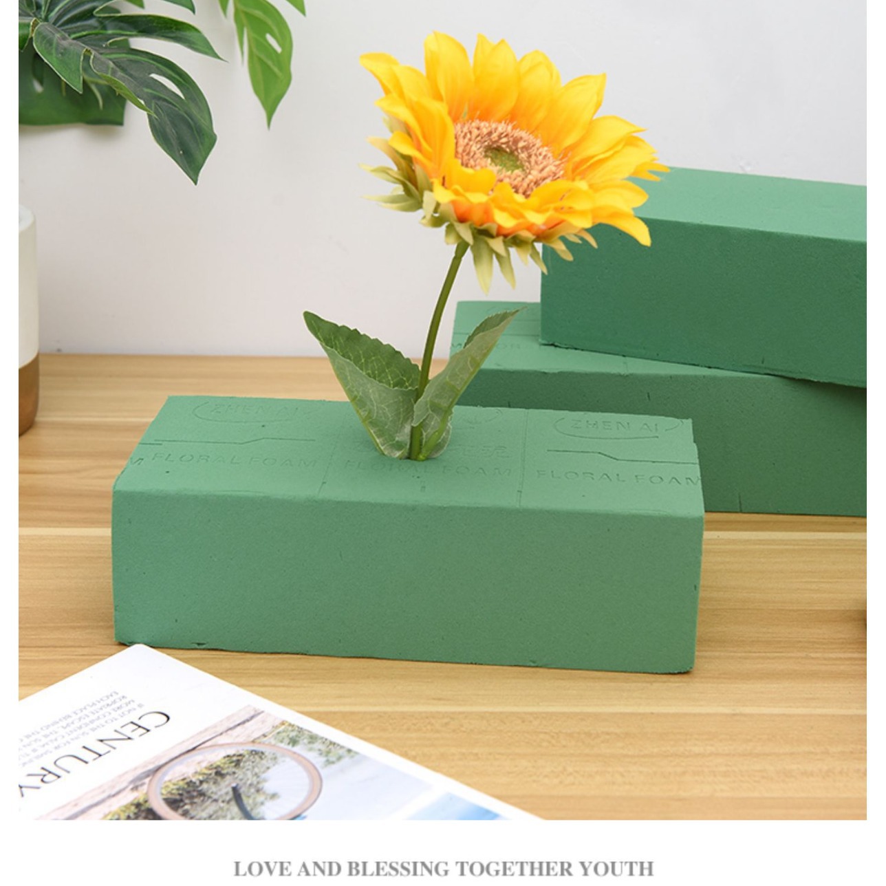 Barro de flores, barro de arreglos florales, barro de flores, barro de arreglos florales, esponja absorbente de agua, barro seco, base de arreglos florales grandes, 40 piezas