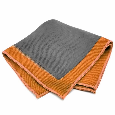 Car cleaning tools: Mud Round Scrubbing Mesh Car - striped-mud-cloth-orange