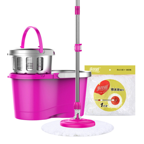 Meiya cool rotating water mop bucket hand pressure mop sewage separation belt dehydration mop bucket department store wholesale