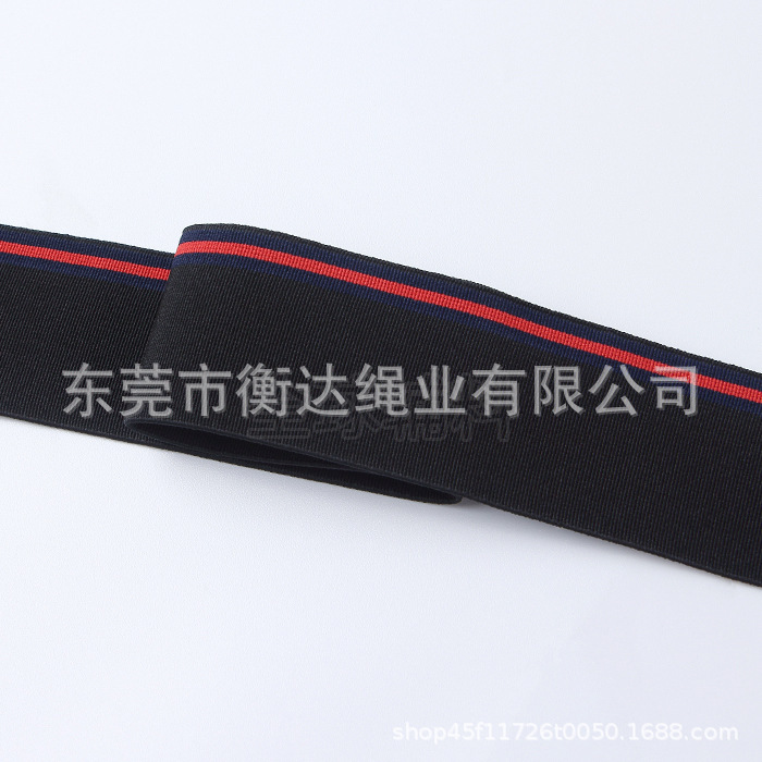Fábrica en stock de 2 - 5cm de nylon de alta elasticidad correa elástica de rayas de color es adecuado para la cintura lateral de la camiseta de ropa