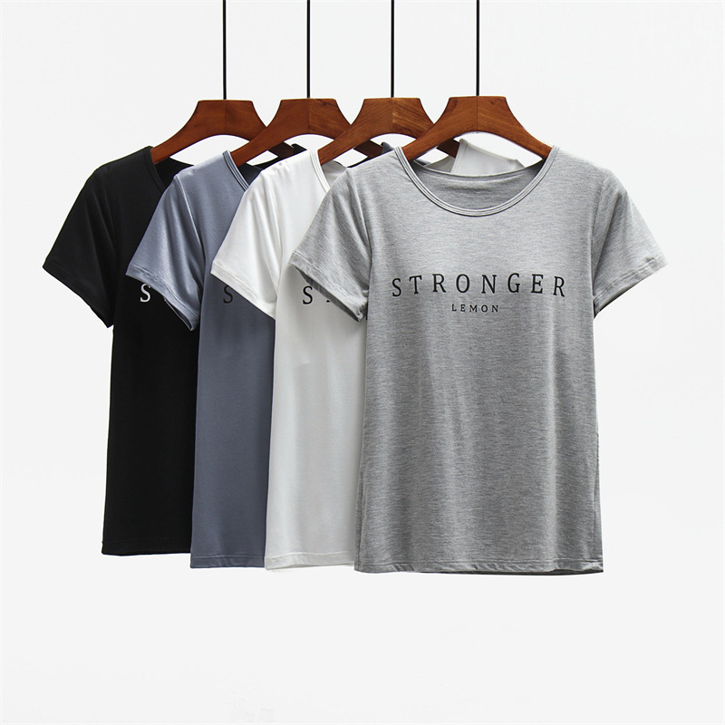 Women's Cup Half Sleeve Top with Chest Pad Home Clothes Going Out Fashion T-Shirt Summer Thin Women's Cup Half Sleeve Top with Chest Pad Home Clothes Going Out Fashion T-Shirt Summer Thin