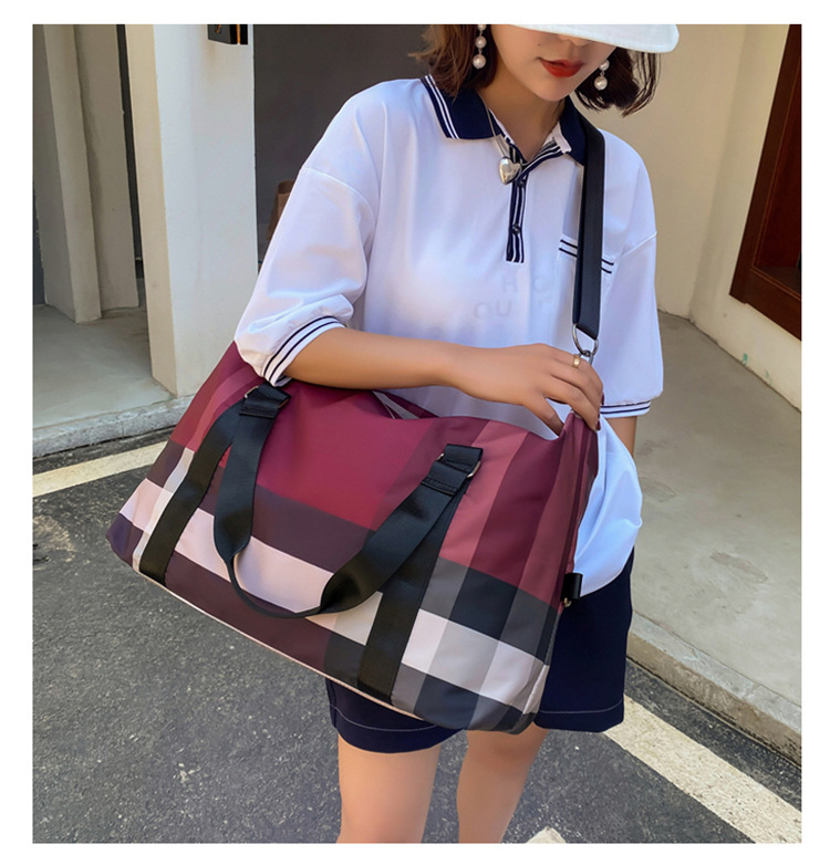 Unisex Fashion Stripe Oxford Cloth Waterproof Duffel Bags display picture 2