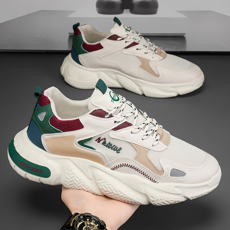 Zapatos de hombre invierno 2026 nuevos zapatos deportivos juveniles de carreras casuales aumentan la popularidad en línea de los zapatos de moda de papá para hombres