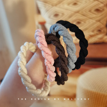 韩国加粗高弹力橡皮筋女扎头发绳头饰简约不伤发头绳扎马尾发圈