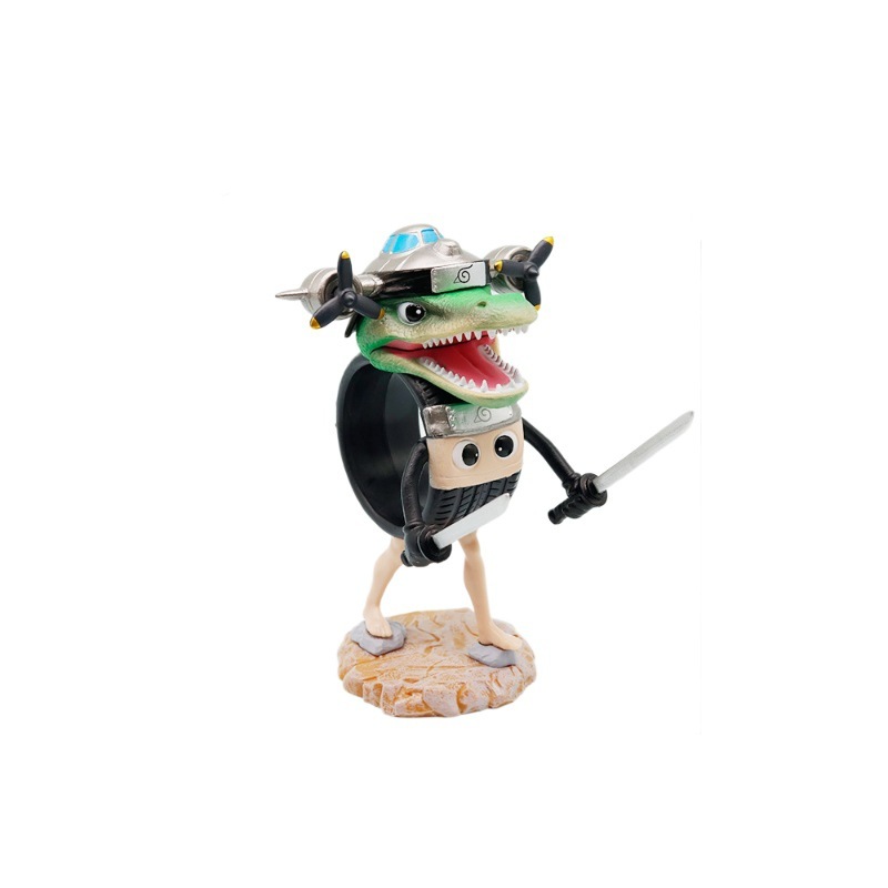 クロスボーダーフィットウッドスティックマン融合バージョンパロディー外国山海経フィギュア靴を履いたサメ人形装飾玩具|undefined