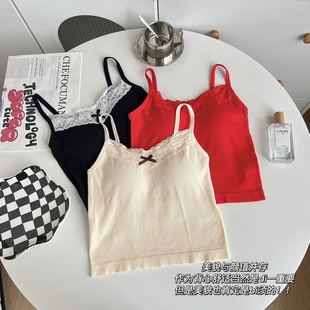 Pure Wish Style Spice Girl Camisole One-Piece Vest with Chest Pad Wrapping Chest Outer Wear Base Short No Mark Strapless Top for Women
