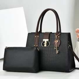 精简鳄鱼纹质感小众女士包包潮流新款时尚大容量大气单肩斜挎女包