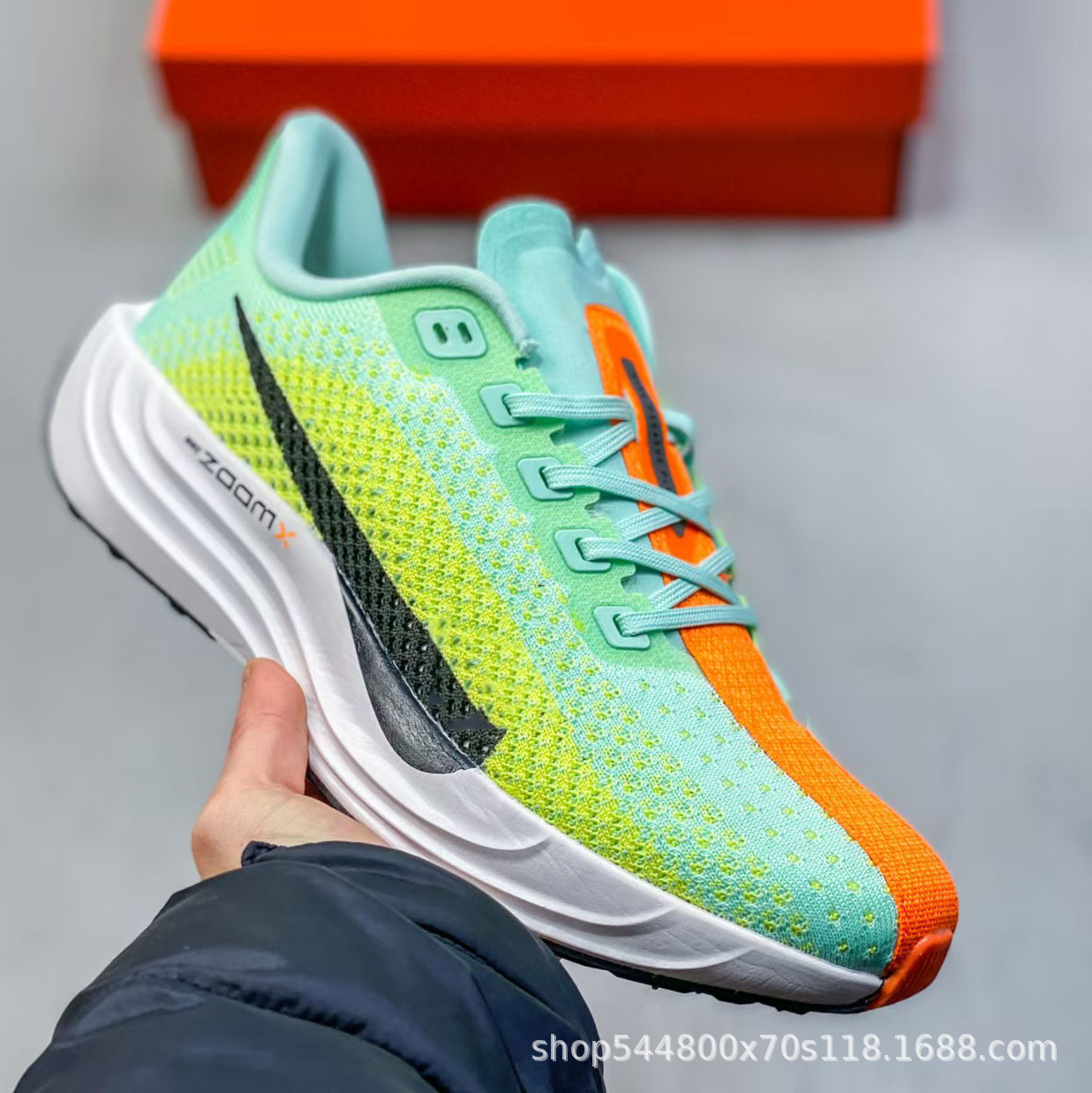 Pegasus Plus Marathon de doble capa, todo fósforo, antideslizante, resistente al desgaste, zapatos para correr casuales de corte bajo, malla para hombres y mujeres