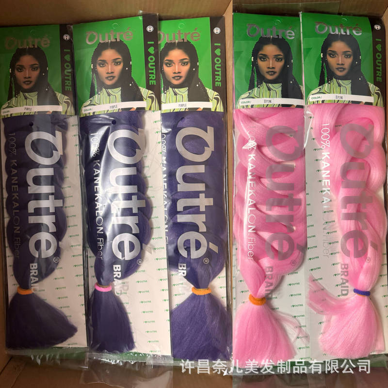 High-Temperature Green Card Outre Braid African Dreadlocks Hair Extensions, Large Braids, Reggae Hip-Hop Boxing Braids, Twist Braids