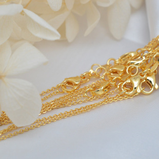 DIY jewelry accessories o chain copper plated color retaining gold flash o chain cross chain clavicle necklace