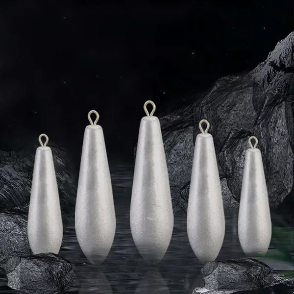 New willow leaf lead pendant with ring long lead pendant does not hurt line scale lead outdoor fishing supplies wholesale