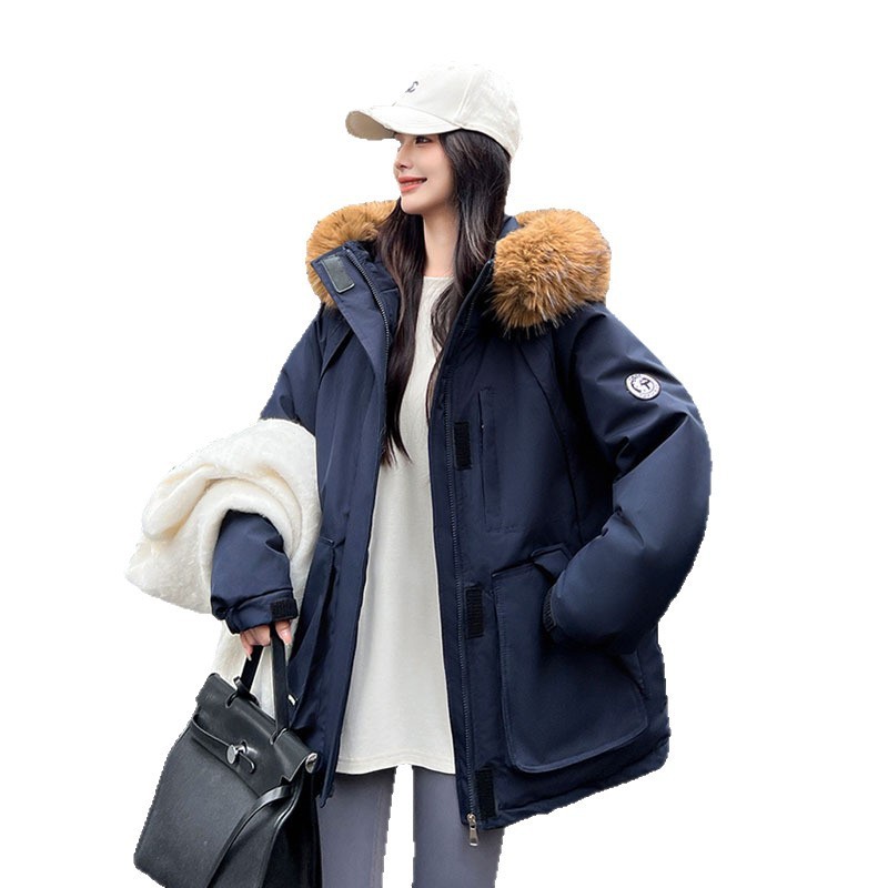 冬季新款女加厚保暖休闲羽绒棉服耐磨时尚百搭防寒舒适|undefined