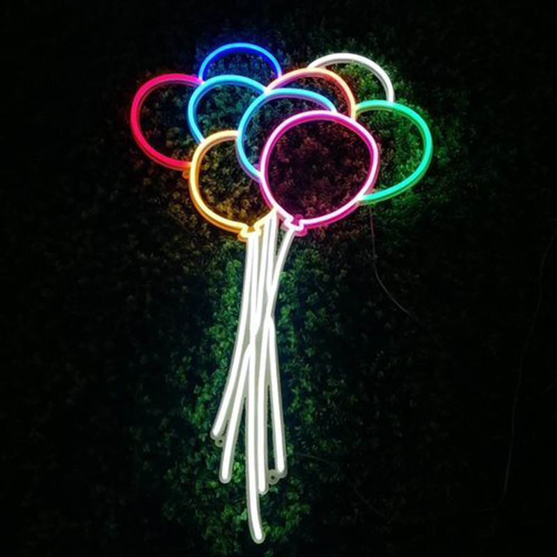 LED 네온 사인 분위기 빛 풍선 번개 천둥 구름 모양 장식 룸 네온 사인 공장 도매