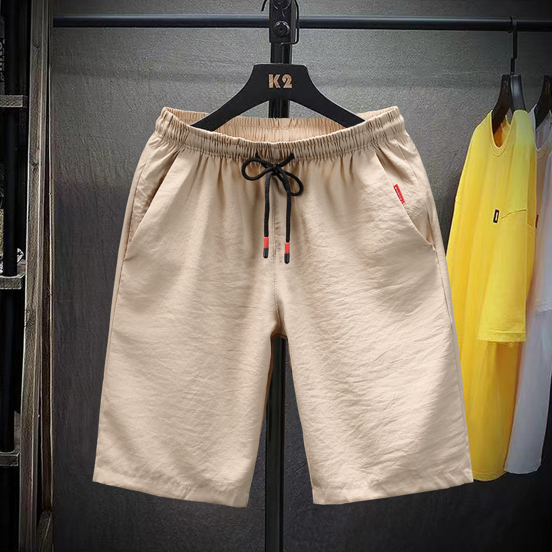 2023 pantalones cortos deportivos verano nuevo estilo coreano suelta juventud casual moda marca pantalones cortos rectos ropa de hombre