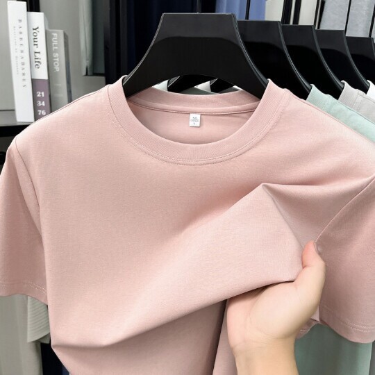 2026 Summer Men's Business T-Shirt, New Breathable Short-Sleeve Versatile Round-Neck Clothing for Young and Middle-Aged Men, Casual Wear