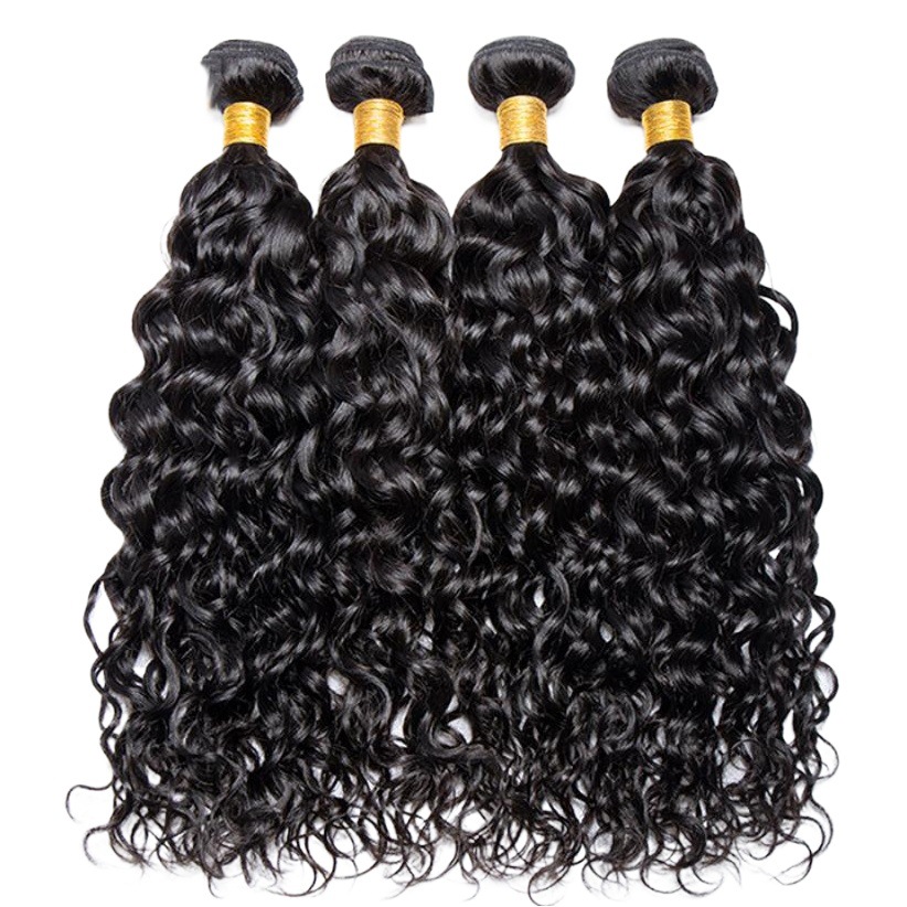 Peluca europea y americana de las mujeres cortina de pelo de fibra química curva natural onda de agua huma pelo en stock al por mayor transfronteriza Generación de cabello