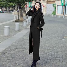 羊绒大衣女新款冬季加厚超长款及踝呢子大衣女收腰显瘦羊毛呢外套