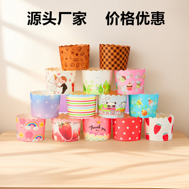 工厂直供耐高温中号机制杯  批发烤箱炸锅专用烘焙蛋糕纸马芬杯