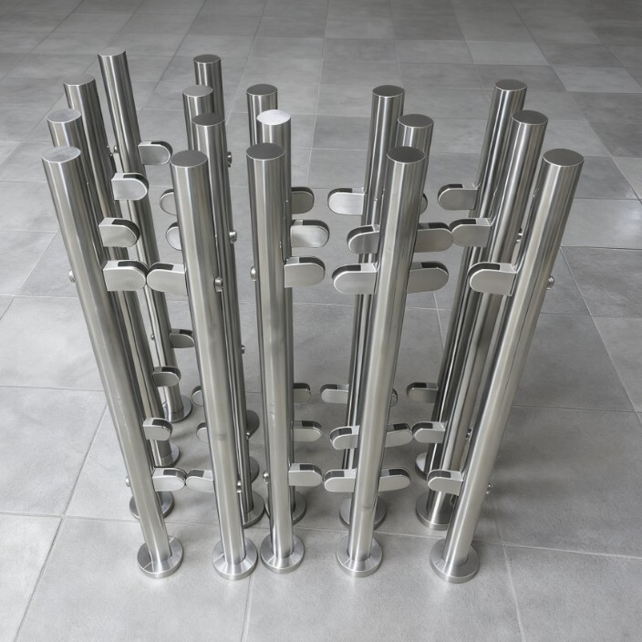 Stainless Steel Stair Column Handrail Glass Stair Home Outdoor Project 304 Stainless Steel Balcony Guardrail