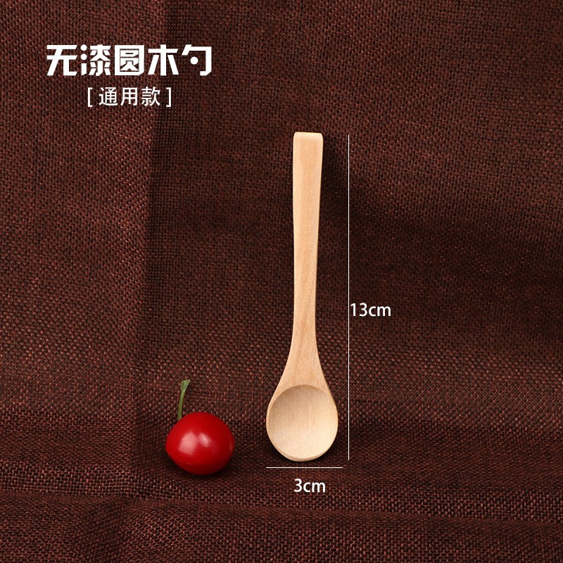 13x3 도색되지 않은 둥근 나무 숟가락 1