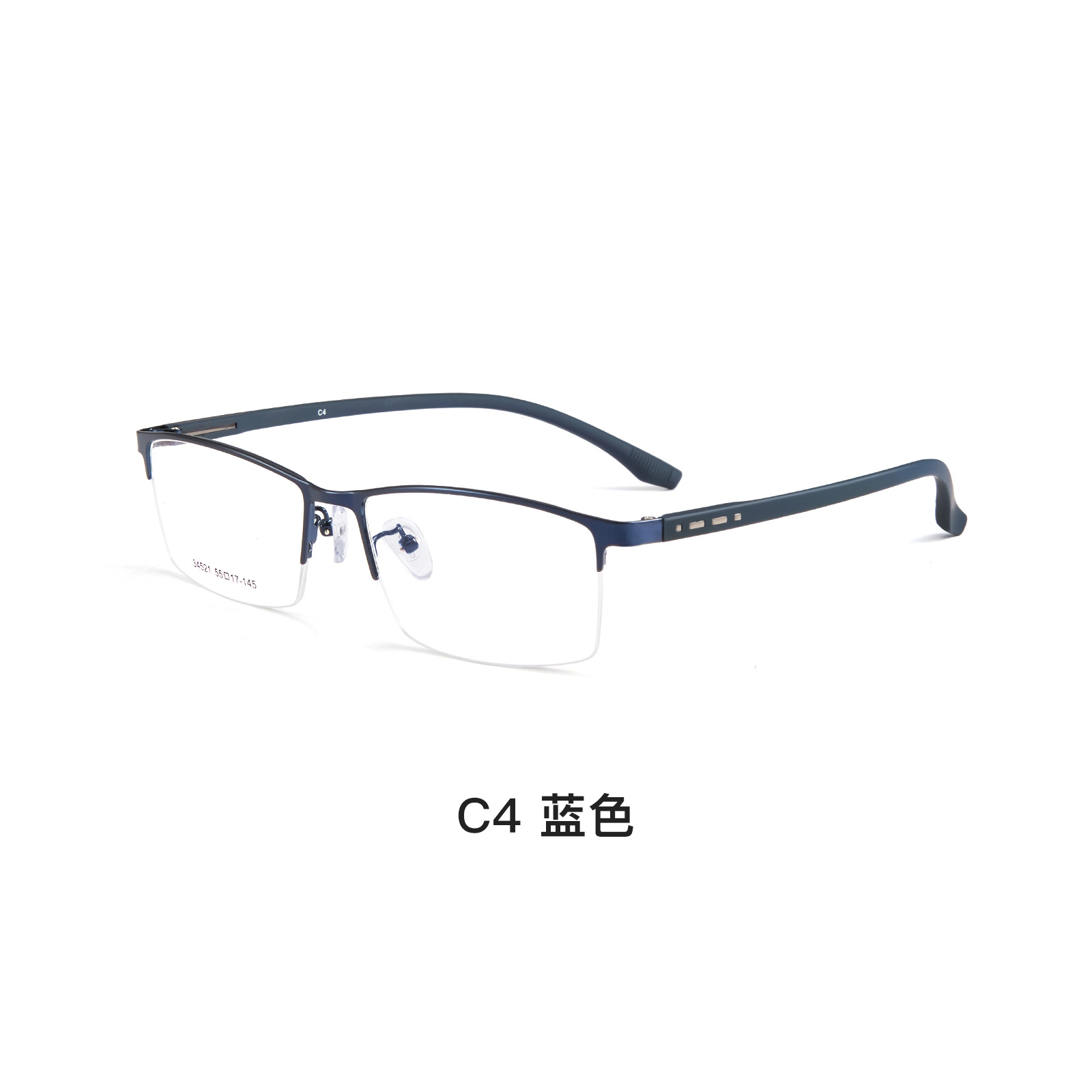 Commuter casual hombres de aleación gafas marco oficina de negocios ultra-ligero cómodo cojín de la nariz de silicona puede ser equipado con gafas Danyang lote