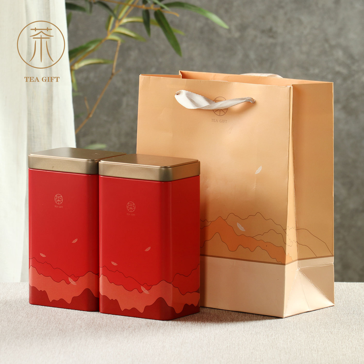 新款茶罐密封二两通用方形茶叶罐铁罐红茶绿茶空罐茶叶包装盒批发