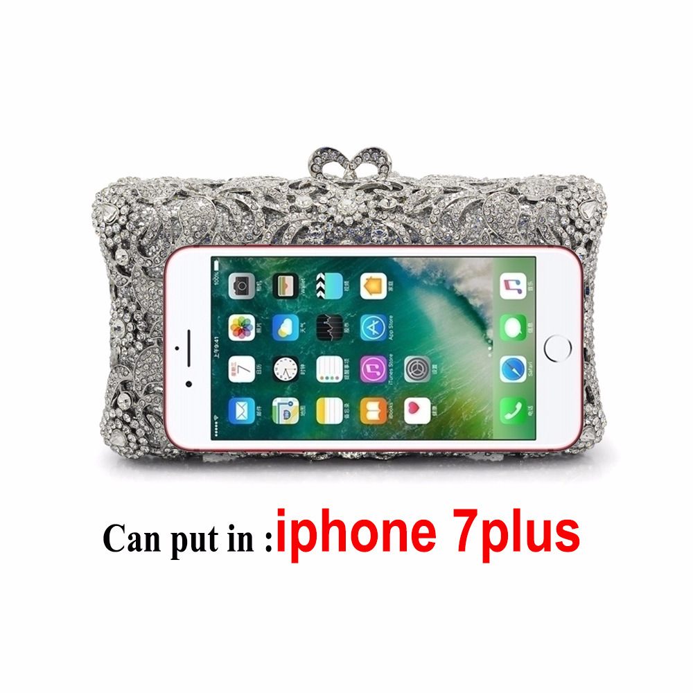 BL082 bolsas de diamante de metal hueco bolsas de banquete de cristal bolsas de diamantes bolsas de mano bolsas de diamantes de plata